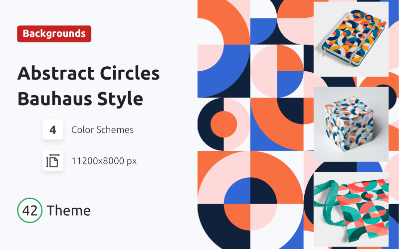 Fond de style Bauhaus abstrait cercles