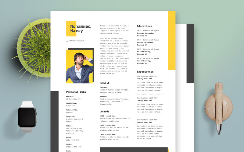 Download Резюме "Mohammed harry | Clean Professional Resume Template" / Mohammed harry | Clean Professional Resume Template - Резюме на тему графика professional,resume,cv,clean,business,corporate,documents,paper,curriculum,vitae,job,works,fresh,graduate