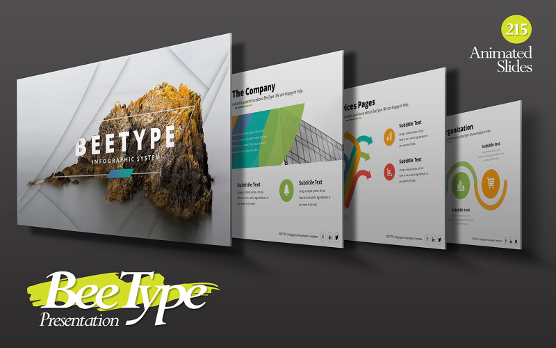 BeeType Corporate Business Presentation PowerPoint template
