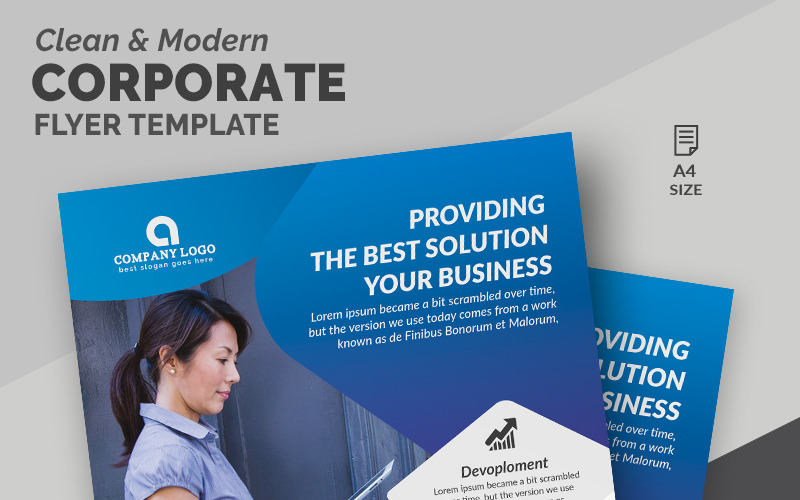 Blue Color Flyer - Corporate Identity Template