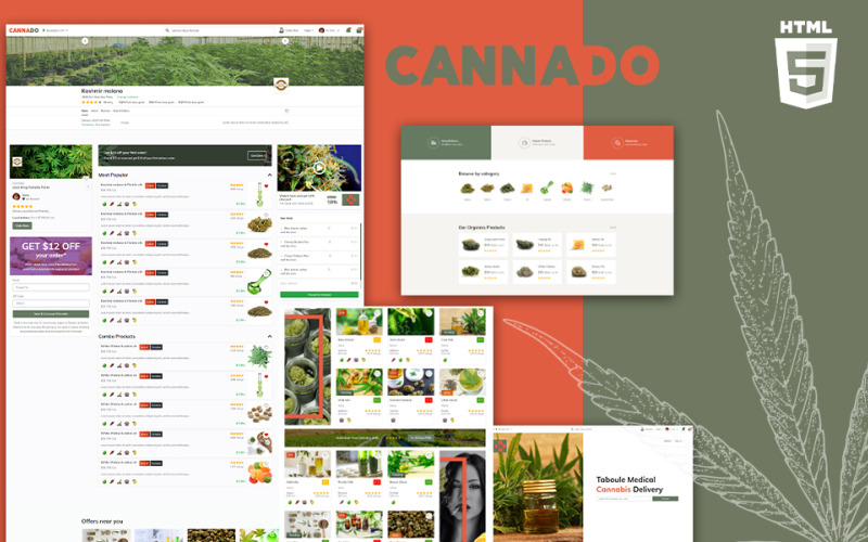 Cannado |大麻多供应商HTML5网站模板