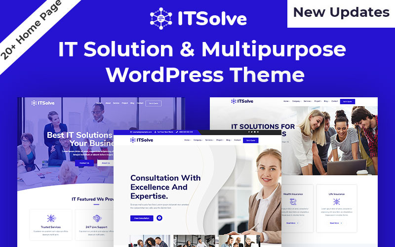 IT-Solve - Tema Elementor de WordPress para TI y negocios corporativos.