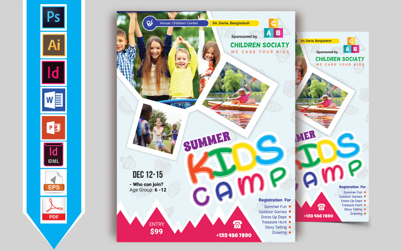 Kids Summer Camp Flyer Vol-05 - Corporate Identity Template