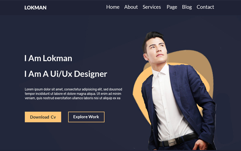 Lokman One Page Persönliche PSD-Vorlage