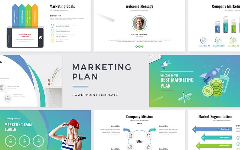 Marketing Plan PowerPoint Presentation Template is very Clean, Creative ...