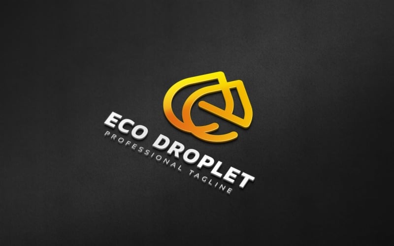 Plantilla de logotipo de letra Drop E