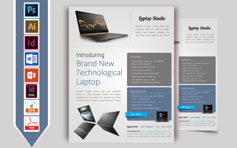 Download Фирменный стиль "Product Promotional Flyer Vol-01 - Corporate Identity Template" / Product Promotional Flyer Vol-01 - Corporate Identity Template - Фирменный стиль flyer,brochure,poster,product,promotion,company,electronics,apps,store,shop,t-shirt,toys,psd,ai,vector,product-promotion,ms,word,powerpoint