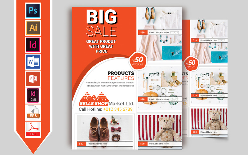 Download Фирменный стиль "Product Promotional Flyer Vol-03 - Corporate Identity Template" / Product Promotional Flyer Vol-03 - Corporate Identity Template - Фирменный стиль flyer,brochure,poster,product,promotion,company,electronics,apps,store,shop,t-shirt,toys,psd,ai,vector,product-promotion,ms,word,powerpoint