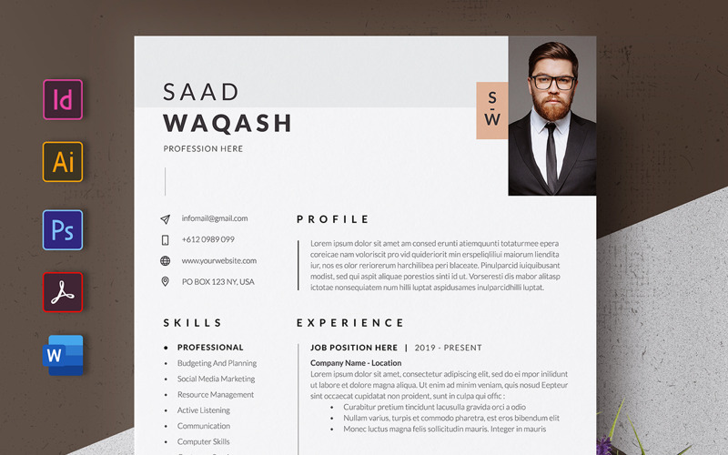 Чистый шаблон резюме резюме