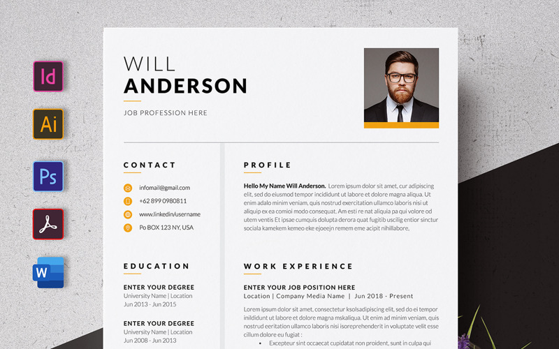 Modèle de CV Premium CV simple