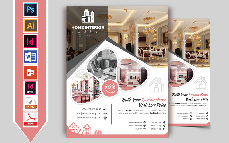 Download Фирменный стиль "Interior Design Flyer Vol-03 - Corporate Identity Template" / Interior Design Flyer Vol-03 - Corporate Identity Template - Фирменный стиль interior,design,home,decoration,home-design,building,land,real-eastate,flyer,poster,brochure,ai,psd,vector,word,powerpoint,indesign