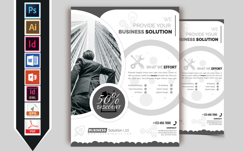 Download Фирменный стиль "Minimal Creative Business Flyer Vol-05 - Corporate Identity Template" / Minimal Creative Business Flyer Vol-05 - Corporate Identity Template - Фирменный стиль business,corporate,minimal,creative,office,company,agency,software,digital-service,flyer,brochure,poster,ai,psd,word,powerpoint,vector,indesign