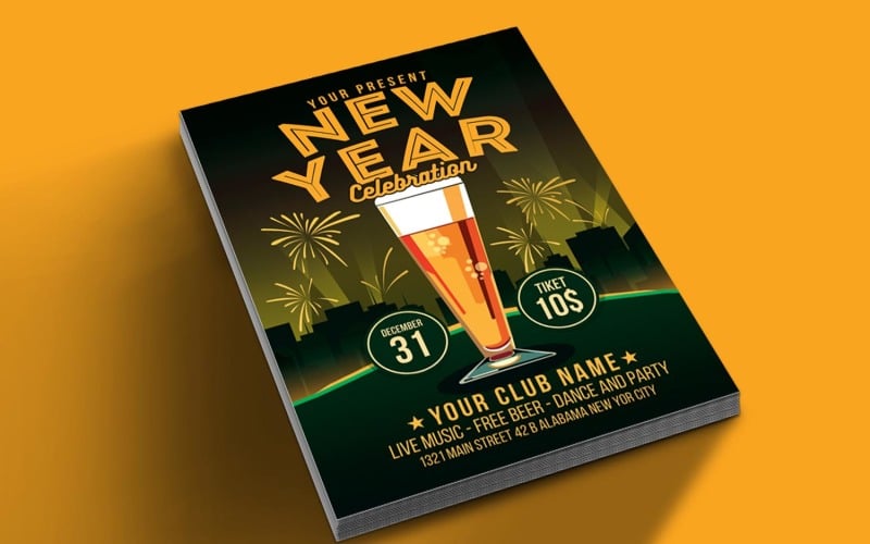 New Year Celebration Beer Party - Corporate Identity Template