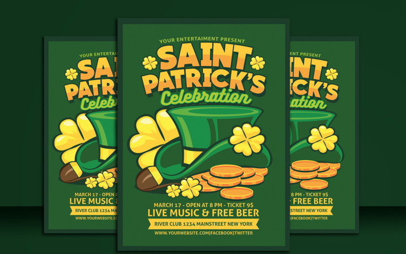 St. Patrick Celebration Flyer - Vorlage für Corporate Identity