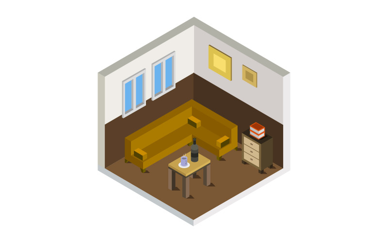Download Vector "Isometric Lounge Room On White Background - Vector Image" / Isometric Lounge Room On White Background - Vector Image - Vector на тему графика comfortable,home,room,isometric,lounge,decoration,vector,design,furniture,decor,armchair,modern,domestic,interior,isometry,table,concept,indoor,element,object