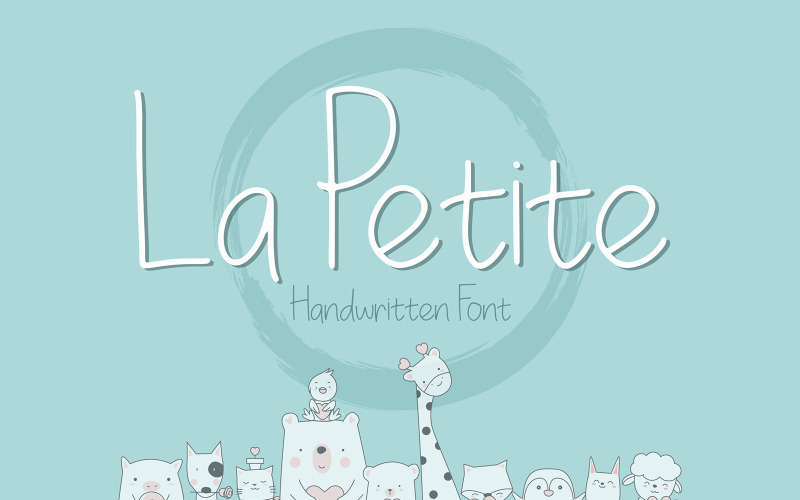 Download Шрифт "La Petite Handwritten Font" / La Petite Handwritten Font - Шрифт на тему графика kid,font,handwritten,fun,child,children,animal,hippo,baby,toddler