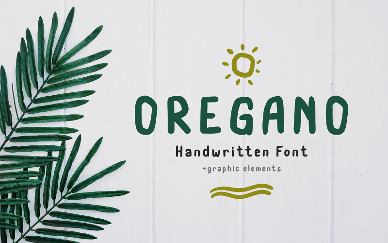 Download Шрифт "Oregano Handwritten Font" / Oregano Handwritten Font - Шрифт на тему графика oregano,handwritten,graphic,elements,business,logo,summer,garden,fun,kid,toy,children,nature,healthy