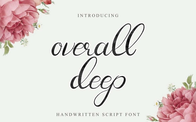 Download Шрифт "Overall Deep Font" / Overall Deep Font - Шрифт на тему графика beautiful,bold,brochure,brush,calligraphy,card,chic,classic,clean,elegant,fashion,flyer,font,handwriting,invitation,light,logo,modern,photography,restaurant