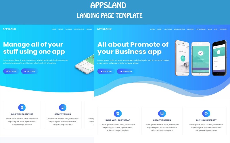 App Html5 Landing Page Template