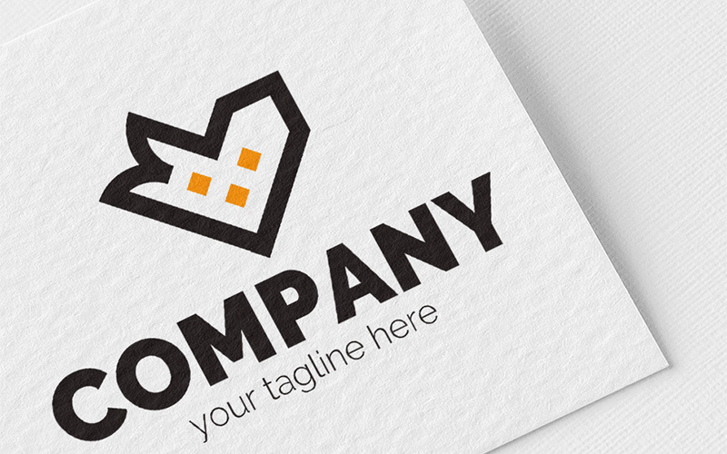 Download Шаблон логотипа "Arrow house Logo Template" / Arrow house Logo Template - Шаблон логотипа на тему графика m,house,real,estate,certificates,licenses,permits,construction,repair,security,arrow,pointer,dynamics,sign,minimalism,one,color,two,colors,emblem