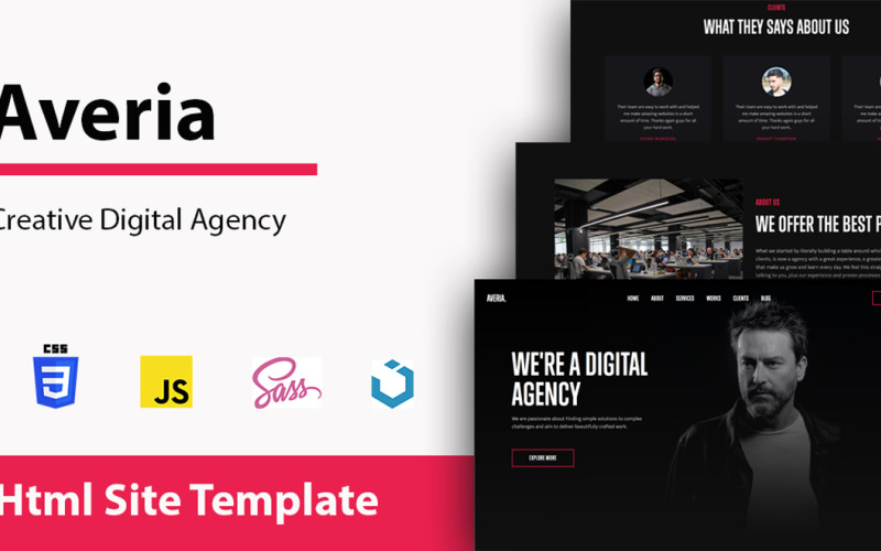 Digital Agency Landing Page Template
