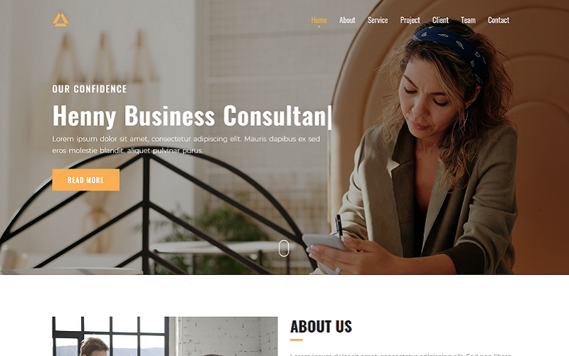Henny Consultancy Landing Page Template