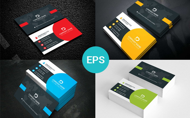 Download Фирменный стиль "Name Business Card - Corporate Identity Template" / Name Business Card - Corporate Identity Template - Фирменный стиль на тему графика black,blue,brand,business,card,clean,cmyk,color,company,corporate,creative,design,designer,green,horizontal,modern,personal,print,ready,professional