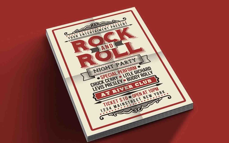 Vintage Rock and Roll Music Party - Corporate Identity Template
