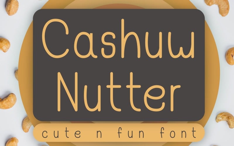 Cashuw Nutter Font - Hand Drawn font