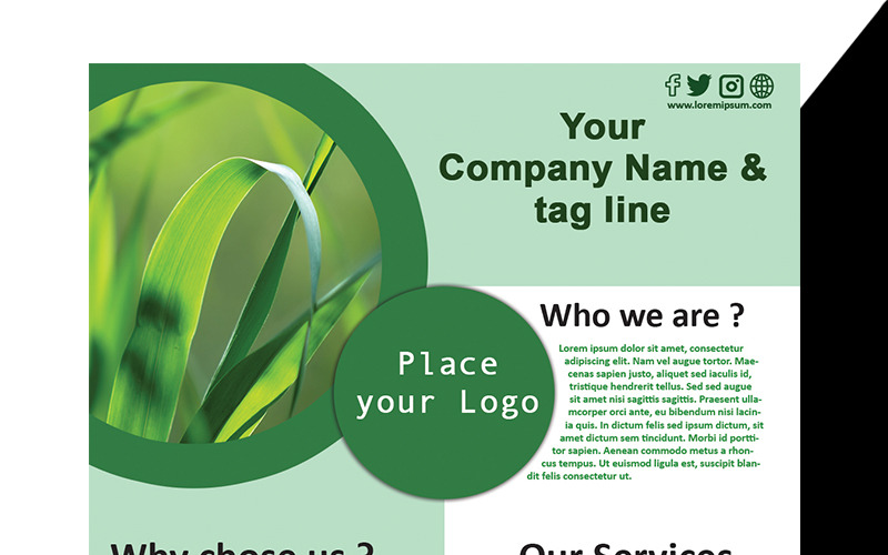 Download Фирменный стиль "Company Brochure - Corporate Identity Template" / Company Brochure - Corporate Identity Template - Фирменный стиль на тему графика photoshop,template,green,company,easy,cmyk