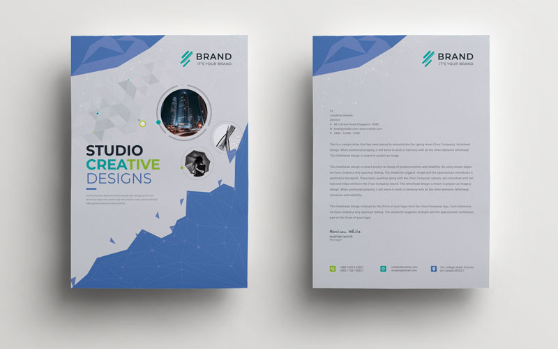 Download Фирменный стиль "Creative Letterhed Vol_ 1 - Corporate Identity Template" / Creative Letterhed Vol_ 1 - Corporate Identity Template - Фирменный стиль на тему графика letterhead,clean,colorful,corporate,creative,editable,elegant,ipad,letter,modern,pad,print,ready,simple,sleek,stationery,stylish