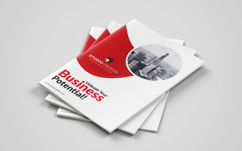 Smack Down 8-seitige Business-Broschüre - Corporate Identity-Vorlage