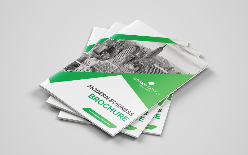 Brochure aziendale di 8 pagine per divisori di tempo - modello di identità aziendale