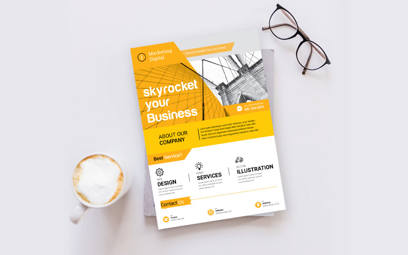 Download Фирменный стиль "Business Flyer - Corporate Identity Template" / Business Flyer - Corporate Identity Template - Фирменный стиль на тему графика business,design,flyer,template,corporate,modern,poster,concept,marketing,creative,print,style,a4,company,simple,element,headline,flyers,sale,digital