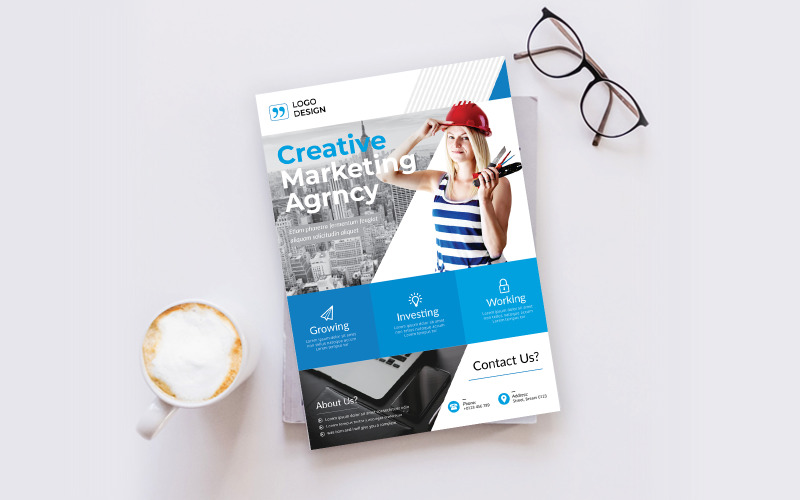 Download Фирменный стиль "Business Flyer - Corporate Identity Template" / Business Flyer - Corporate Identity Template - Фирменный стиль на тему графика flyer,template,design,poster,minimal,business,modern,creative,concept,print,corporate,elegant,style,marketing,simple,minimalism,premium,element,clean,minimalistic