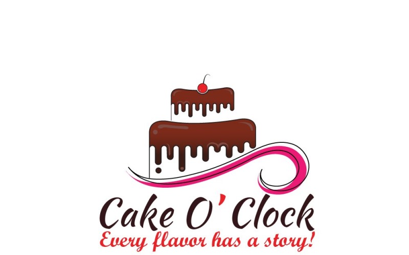Download Шаблон логотипа "Cake Bakery Logo Template" / Cake Bakery Logo Template - Шаблон логотипа на тему графика logo,cake,vector,abstract,professional,creative,pink,brown,2020,trend,latest,illustrator,brand,shop,attractive,bakery,feminine,baker,branding,cupcake