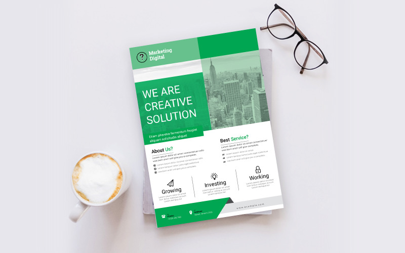 Download Фирменный стиль "Clean Flyer - Corporate Identity Template" / Clean Flyer - Corporate Identity Template - Фирменный стиль на тему графика flyer,template,design,poster,minimal,business,modern,creative,concept,print,corporate,elegant,style,marketing,simple,minimalism,premium,element,clean,minimalistic