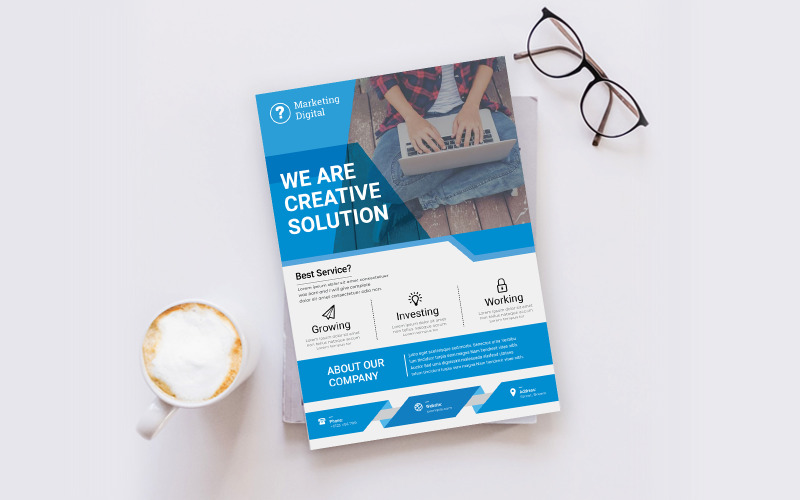 Download Фирменный стиль "Creative Flyer - Corporate Identity Template" / Creative Flyer - Corporate Identity Template - Фирменный стиль на тему графика flyer,template,design,poster,minimal,business,modern,creative,concept,print,corporate,elegant,style,marketing,simple,minimalism,premium,element,clean,minimalistic