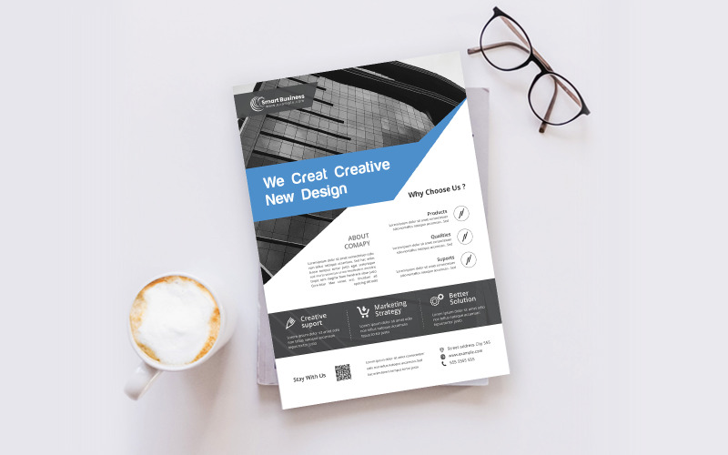 Download Фирменный стиль "Creative Flyer - Corporate Identity Template" / Creative Flyer - Corporate Identity Template - Фирменный стиль на тему графика flyer,template,design,poster,minimal,business,modern,creative,concept,print,corporate,elegant,style,marketing,simple,minimalism,premium,element,clean,minimalistic