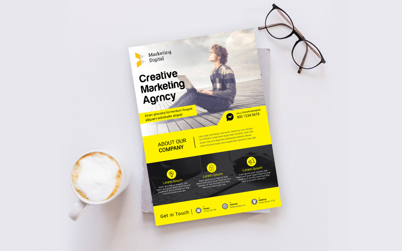 Download Фирменный стиль "Creative Flyer - Corporate Identity Template" / Creative Flyer - Corporate Identity Template - Фирменный стиль на тему графика flyer,template,design,poster,minimal,business,modern,creative,concept,print,corporate,elegant,style,marketing,simple,minimalism,premium,element,clean,minimalistic