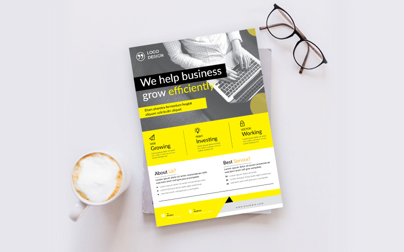 Download Фирменный стиль "Digital Flyer - Corporate Identity Template" / Digital Flyer - Corporate Identity Template - Фирменный стиль на тему графика flyer,template,design,poster,minimal,business,modern,creative,concept,print,corporate,elegant,style,marketing,simple,minimalism,premium,element,clean,minimalistic