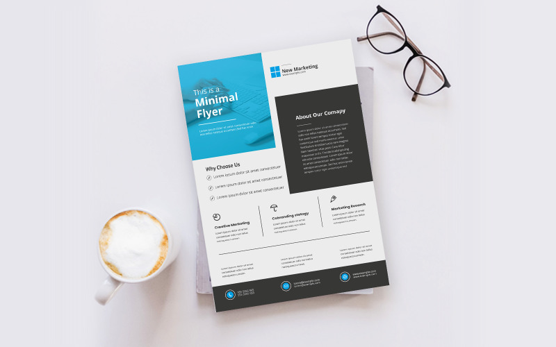 Download Фирменный стиль "Minimal Flyer - Corporate Identity Template" / Minimal Flyer - Corporate Identity Template - Фирменный стиль на тему графика flyer,template,design,poster,minimal,business,modern,creative,concept,print,corporate,elegant,style,marketing,simple,minimalism,premium,element,clean,minimalistic