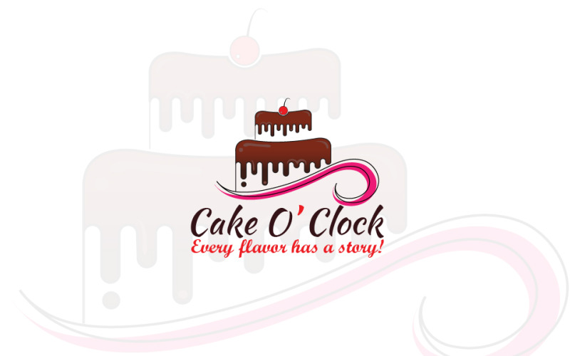 Modello di Logo di torta panetteria
