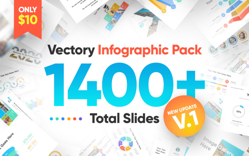 Modello PowerPoint Vectory Infografica Asset Pack