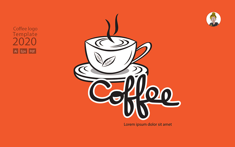 İçki Dükkanı Logo Şablonu için Kahve Vektör