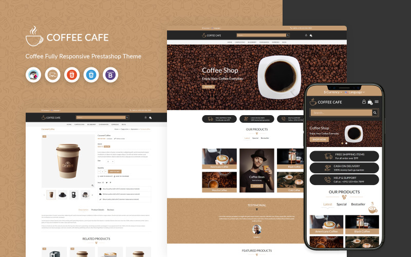 Kávézó - PrestaShop téma
