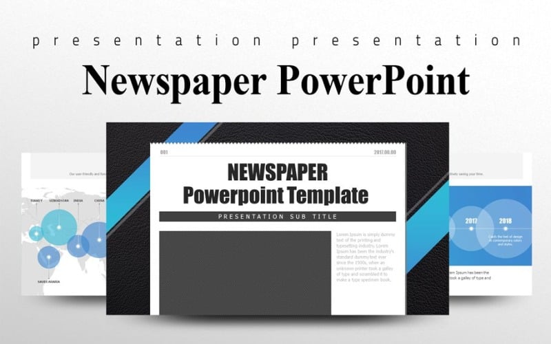 Modèle PowerPoint de journal #108710 - TemplateMonster