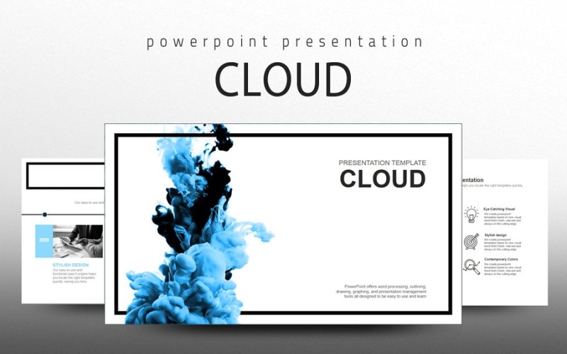 Modelo de nuvem PPT PowerPoint