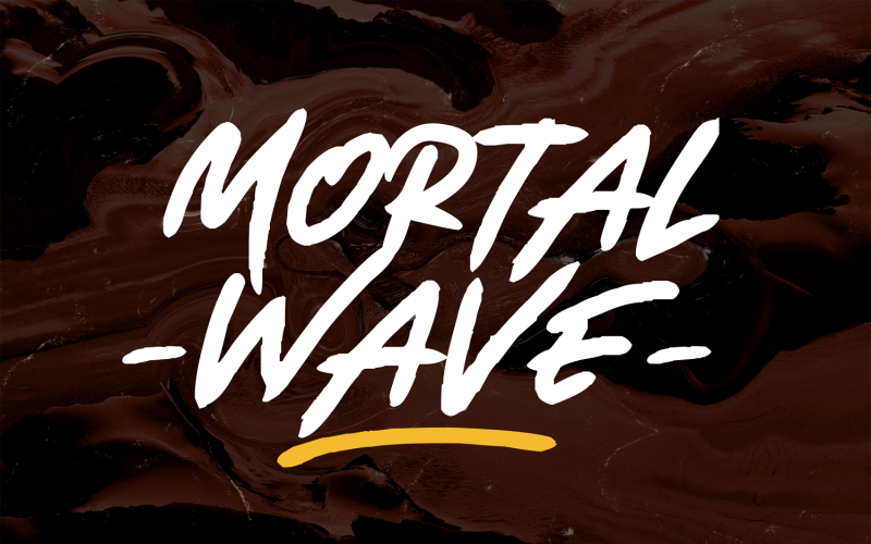 Mortal Wave - шрифт сухой кисти