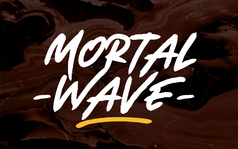 Mortal Wave - száraz kefe betűtípus